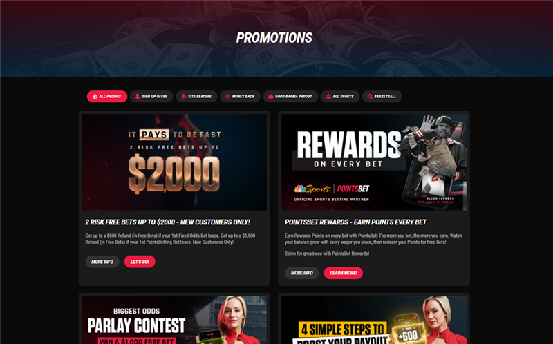 PointsBet NJ Bookmaker Promotions